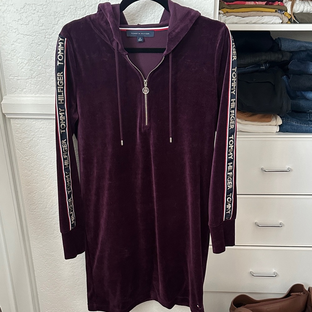 Tommy Hilfiger Women's Long Sleeve Purple Dress